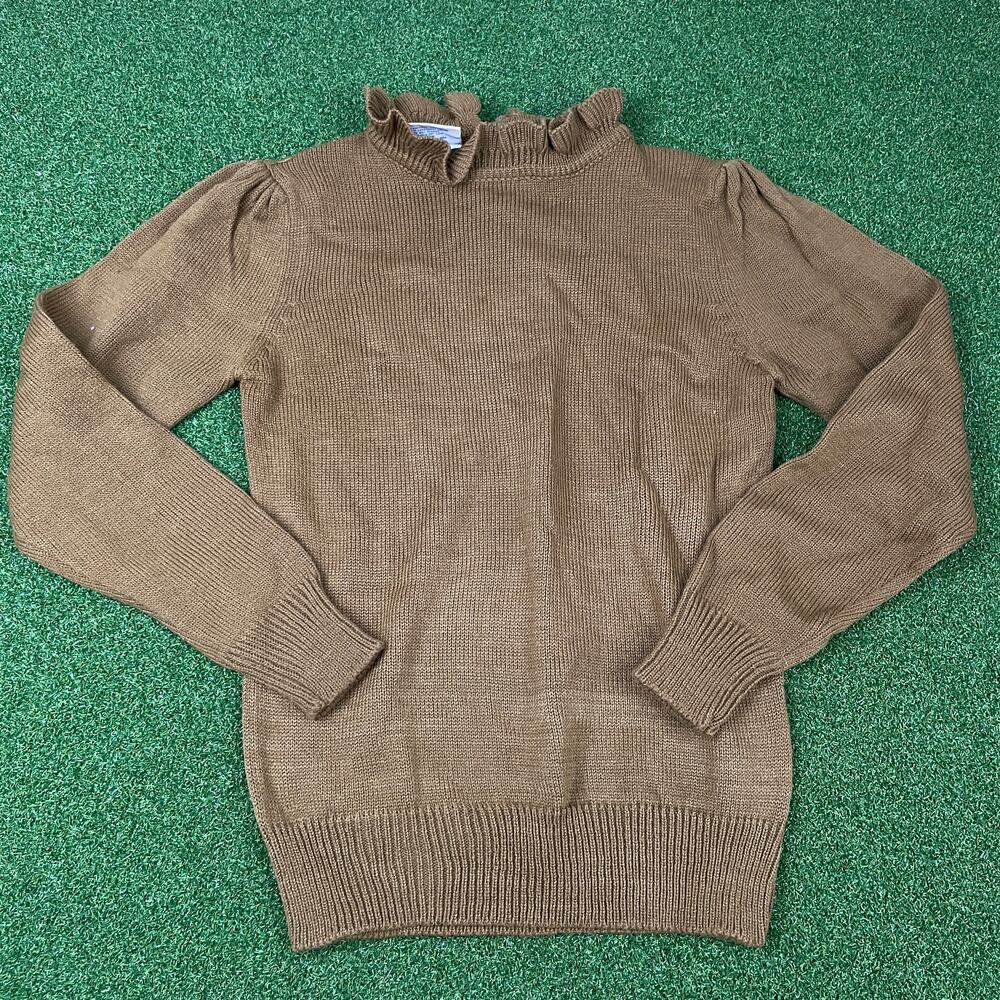 Vintage Western Connection Brown Acrylic Turtleneck Sweater Sz M